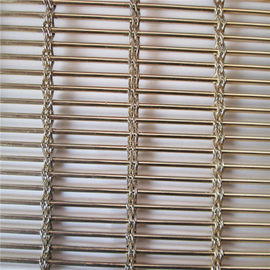 Stainless 316 Architectural Decorative Wire Mesh Panels For Blind Metal Drapery Wall